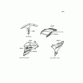 Схема вузла: Decals(White) для Kawasaki ZR800 Z800 ABS