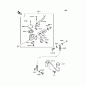 Схема узла: Передний тормозной цилиндр для Kawasaki VN400 Vulcan II