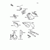 Схема вузла: Decals(blue)(kmx125-b6) для Kawasaki KMX125