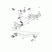 Схема вузла: Перемикач передач для Kawasaki KX85 KX85-II