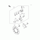 Схема вузла: Заднє гальмо для Kawasaki KMX125