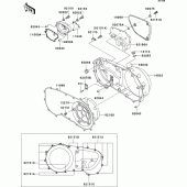 Схема вузла: Right engine cover(s) для Kawasaki VN1500 VN1500 Classic