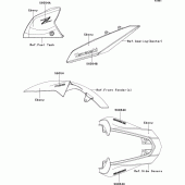 Схема узла: Decals(ebony)(edf) для Kawasaki ZR1000 Z1000 ABS