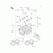 Схема вузла: Головка циліндра для Kawasaki ER500 ER-5