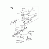 Схема вузла: Передній гальмівний циліндр для Kawasaki KZ1000 Police