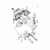 Схема вузла: Задня підвіска Амортизатор для Kawasaki KLE250 Versys-X 250 ABS