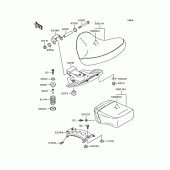 Схема вузла: Сидіння для Kawasaki BJ250 Estrella