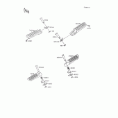 Схема вузла: Підніжки для Kawasaki ZX600 GPX600R