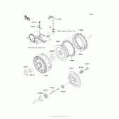 Схема узла: Сцепление для Kawasaki KL650 KLR650