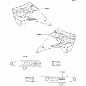 Схема узла: Наклейки для Kawasaki KX250/ KX252 KX250