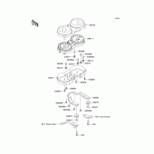 Схема вузла: Панель приладів для Kawasaki EJ650 W650