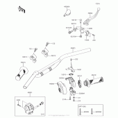 Схема узла: Руль & Пульт управления рулевой для Kawasaki KLX110 KLX110
