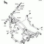 Схема вузла: Рама для Kawasaki VN750 VN750 Twin