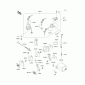 Схема вузла: Ignition switch/locks/reflectors для Kawasaki ZX900 Ninja ZX-9R