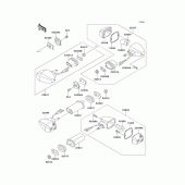 Схема узла: Поворотники для Kawasaki ZX1100 GPZ1100