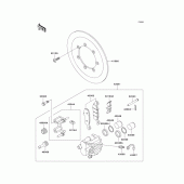 Схема узла: Передний тормоз для Kawasaki VN1500 VN1500 Drifter