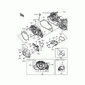 Схема вузла: Left Engine Cover(s) для Kawasaki VN1700 Vulcan 1700 Voyager ABS