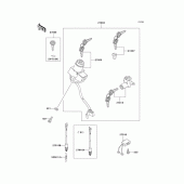 Схема вузла: Ignition switch/locks/reflectors для Kawasaki KZ1000 Police