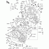 Схема вузла: Crankcase(1/2)(vn1500-r1h) для Kawasaki VN1500 VN1500 Drifter