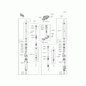 Схема вузла: Вилка передня для Kawasaki KLE250 Versys-X 250 ABS