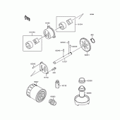 Схема узла: Масляный насос & Масляный фильтр для Kawasaki ZX400 ZZR400