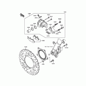 Схема вузла: Переднє гальмо для Kawasaki EX300 Ninja 300 ABS
