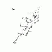 Схема вузла: Бічна підніжка для Kawasaki ZR1200 ZRX1200 DAEG
