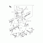 Схема узла: Передний тормозной цилиндр для Kawasaki VN1500 VN1500 Classic Tourer Fi