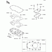 Схема вузла: Масляний піддон для Kawasaki EJ650 W650