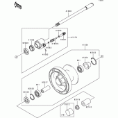 Схема узла: Ступица переднего колеса для Kawasaki VN1500 VN1500 Classic