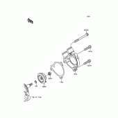 Схема вузла: Водяний помпа для Kawasaki BX250 NINJA 250SL