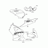 Схема узла: Наклейки (Red) для Kawasaki ZX1200 Ninja ZX-12R