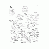 Схема вузла: Cowling(1/2) для Kawasaki ZX1100 Ninja ZX-11