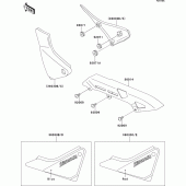 Схема вузла: Side covers/chain cover(zr550-b3) для Kawasaki ZR550 Zephyr