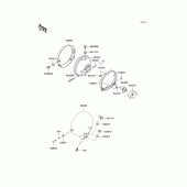 Схема вузла: Headlight(s) для Kawasaki EN500 Vulcan 500 LTD