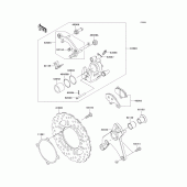 Схема вузла: Заднє гальмо для Kawasaki ZR1000 Z1000