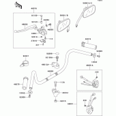 Схема вузла: Кермо (vn800-b1) для Kawasaki VN800 Vulcan 800 Classic