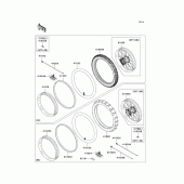 Схема узла: Шины для Kawasaki KX450 KX450F