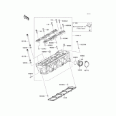 Схема узла: Головка цилиндра для Kawasaki ZR750 Z750 ABS