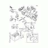 Схема вузла: Електроустаткування для Kawasaki ZR1100 Zephyr 1100