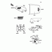 Схема узла: Decals(ebony/gray) для Kawasaki ZX750 Ninja ZX-7