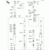 Схема вузла: Вилка передньої осі для Kawasaki EJ650 W650