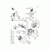 Схема узла: Воздушный фильтр для Kawasaki KLX250 D-Tracker X