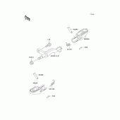 Схема вузла: Підніжки для Kawasaki KLX300R