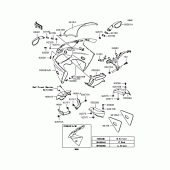 Схема вузла: Облицювальні елементи для Kawasaki ZX636 Ninja ZX-6R