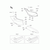 Схема вузла: Задні бічні обтічники & Захист ланцюга для Kawasaki EX250 GPX250R