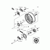 Схема вузла: Заднє колесо & Привідний ланцюг для Kawasaki ZX1400 Ninja ZX-14R ABS