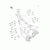 Схема вузла: Кріплення двигуна для Kawasaki KL250 KL250 Super Sherpa