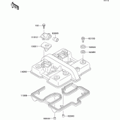 Схема вузла: Клапанна кришка для Kawasaki KLE500