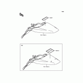 Схема вузла: Інформаційні наклейки для Kawasaki KLX140 KLX140